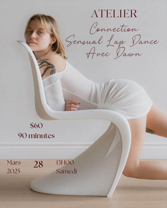 Person doing chair dance in a pole dancing studio in Brossard