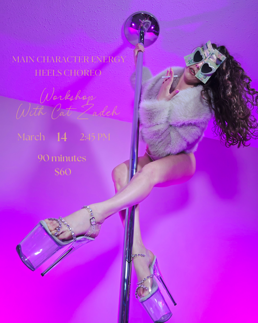 Person doing pole dancing in pole dancing studio in Brossard 